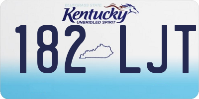 KY license plate 182LJT