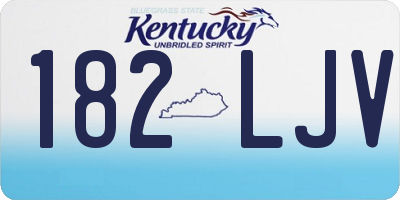 KY license plate 182LJV