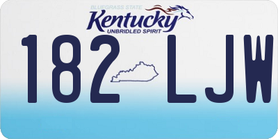 KY license plate 182LJW