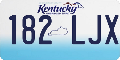 KY license plate 182LJX
