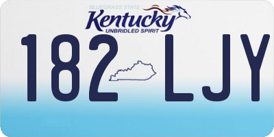 KY license plate 182LJY