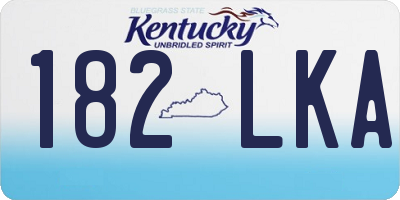KY license plate 182LKA