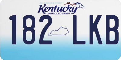 KY license plate 182LKB