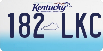KY license plate 182LKC