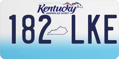 KY license plate 182LKE