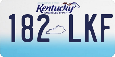 KY license plate 182LKF