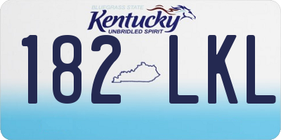KY license plate 182LKL