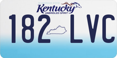 KY license plate 182LVC