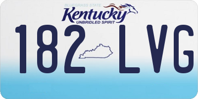 KY license plate 182LVG
