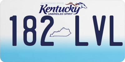 KY license plate 182LVL
