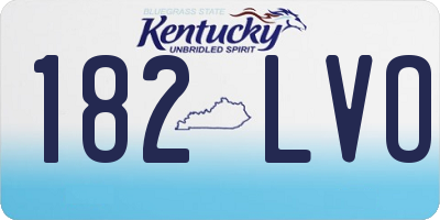 KY license plate 182LVO