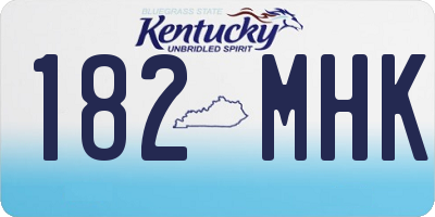KY license plate 182MHK