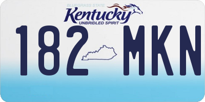 KY license plate 182MKN