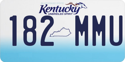 KY license plate 182MMU