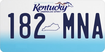 KY license plate 182MNA