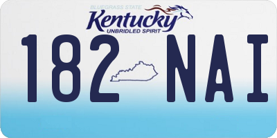 KY license plate 182NAI