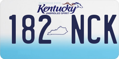 KY license plate 182NCK