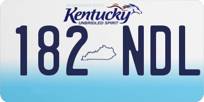 KY license plate 182NDL