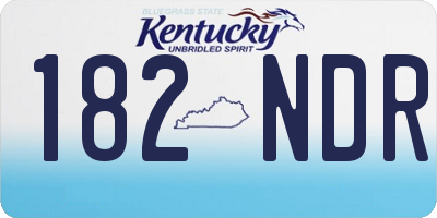 KY license plate 182NDR