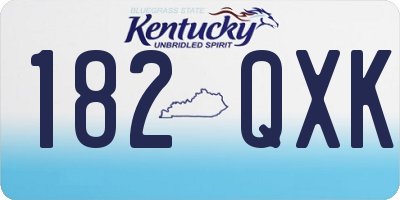 KY license plate 182QXK