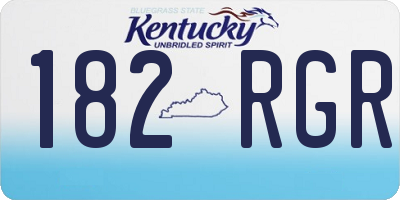 KY license plate 182RGR