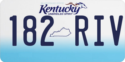 KY license plate 182RIV