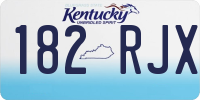 KY license plate 182RJX