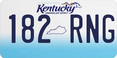 KY license plate 182RNG