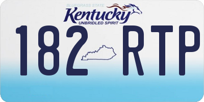 KY license plate 182RTP