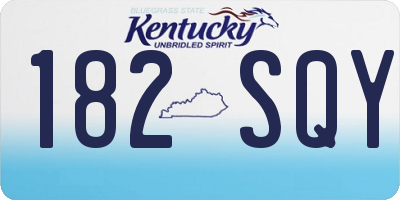 KY license plate 182SQY