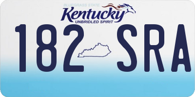 KY license plate 182SRA
