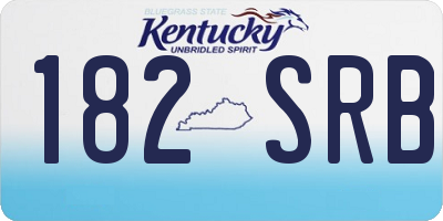 KY license plate 182SRB