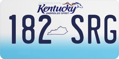 KY license plate 182SRG