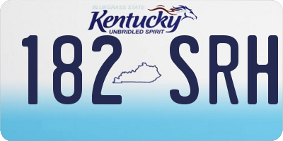 KY license plate 182SRH