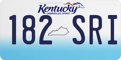 KY license plate 182SRI