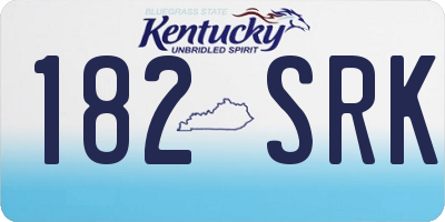 KY license plate 182SRK