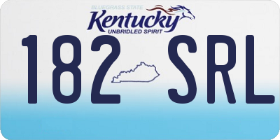 KY license plate 182SRL