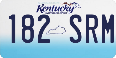 KY license plate 182SRM