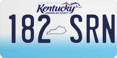 KY license plate 182SRN