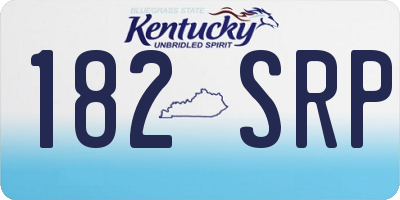 KY license plate 182SRP