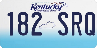 KY license plate 182SRQ