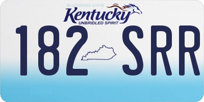 KY license plate 182SRR