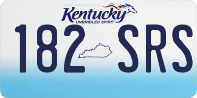 KY license plate 182SRS