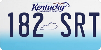 KY license plate 182SRT