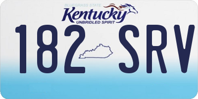 KY license plate 182SRV