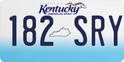 KY license plate 182SRY