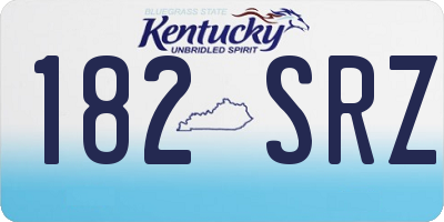 KY license plate 182SRZ
