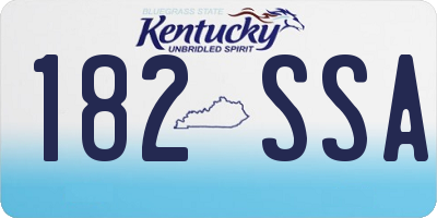 KY license plate 182SSA