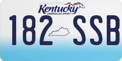 KY license plate 182SSB