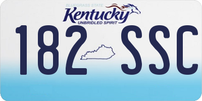 KY license plate 182SSC